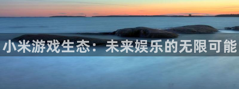 鼎点娱乐注册网站：小米游戏生态：未来娱乐的无限可能